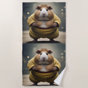 "Sumo-Quiekdown: Der mächtige Meerschweinchen-Ring Strandtuch