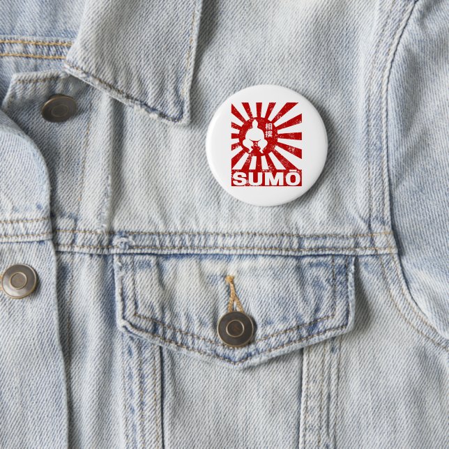 Sumo Retro Wrestler Vintages japanisches Design Button (Beispiel)