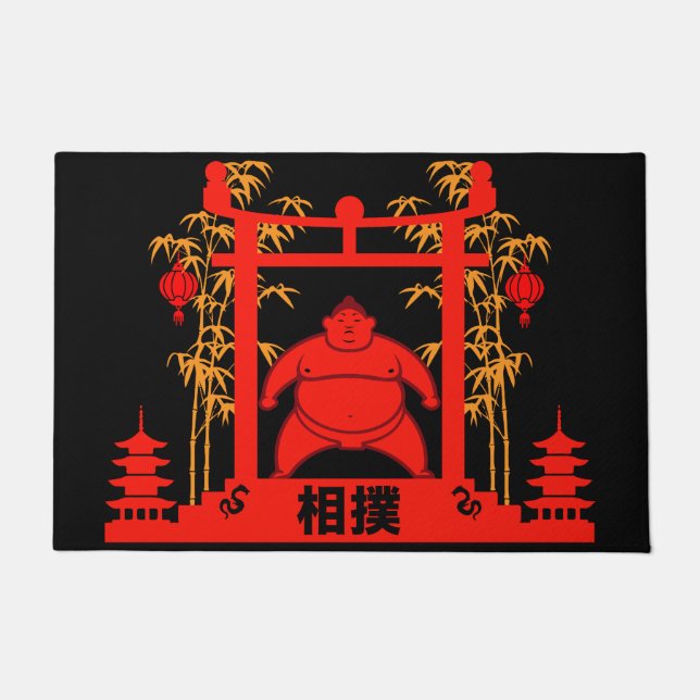 Sumo-Ringer Fußmatte (Vorderseite)