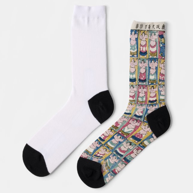 Sumo-Ringer-Kunstsocken Socken (Linkes Detail)