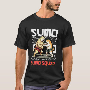 Sumo-Ringerkatze & Hund für einen japanischen Sumo T-Shirt