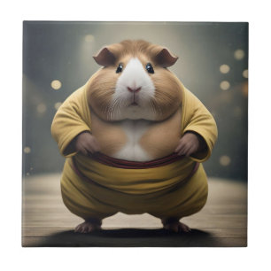 "Sumo-Ringkampf: Das tapfere Meerschweinchen" Fliese
