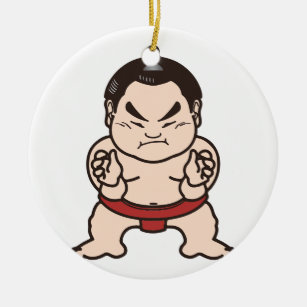 Sumo-Ringkämpfer-Cartoon-Japan-Japaner-Wrestling Keramik Ornament