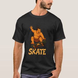 Sumo-Skateboardfahren Lustiger Japanischer Ukiyo-e T-Shirt
