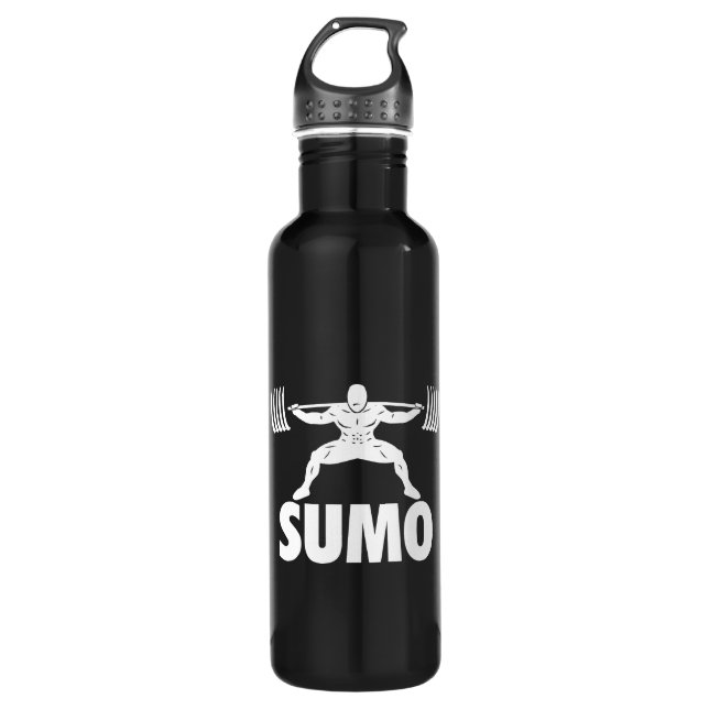 SUMO SQUAT - Kraftvoller Motivierend Edelstahlflasche (Vorderseite)