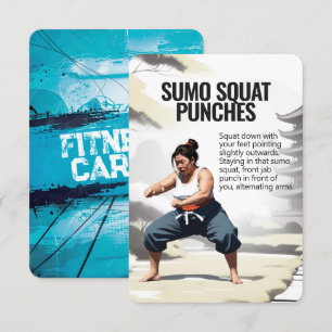 Sumo Squat Punches carte de remise en forme avec s