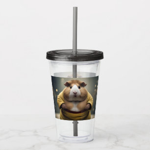 "Sumo Squeakdown: Der mächtige Meerschweinchen-Rin Acryltrinkbecher