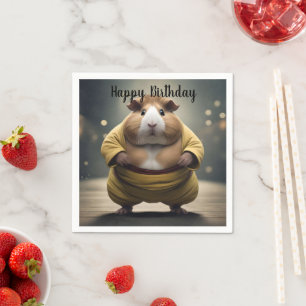 "Sumo Squeakdown: Der mächtige Meerschweinchen-Rin Serviette