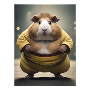 "Sumo Squeakdown: The Mighty Guinea Pig Wrestler" Fotodruck