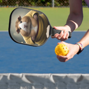 "Sumo Squeakdown: The Mighty Guinea Pig Wrestler" Pickleball Schläger