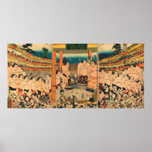 Sumô-Turnier Utagawa Kunisada 1829 Poster