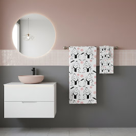 Sumo- und Kirschblüten Badhandtuch Set