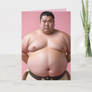 SUMO WRESTLER FUNNY ANNIVERSAIRE GRANDE CARTE DE S