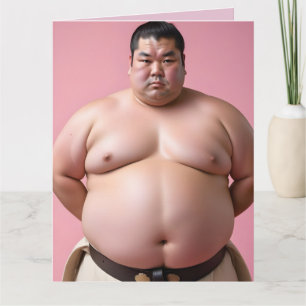 SUMO WRESTLER FUNNY BIRTHDAY BIG GREETING CARD KARTE