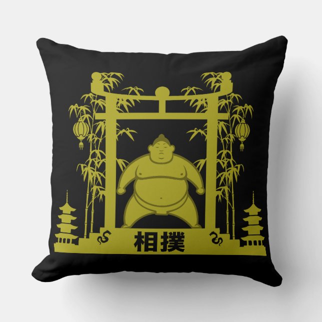 Sumo Wrestler Kissen (Vorderseite)