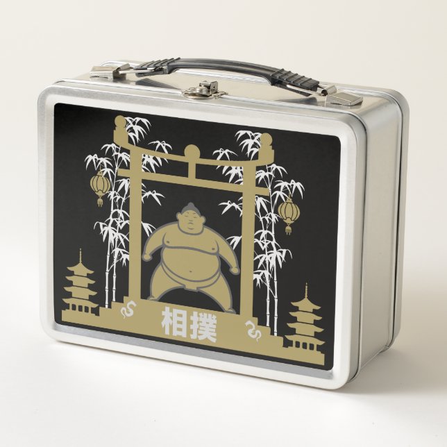 Sumo Wrestler Metall Brotdose (Vorderseite)