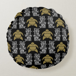 Sumo Wrestler Rundes Kissen