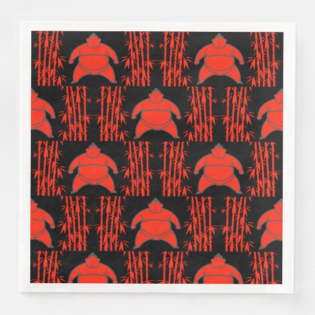 Sumo Wrestler Serviette (Vorderseite)