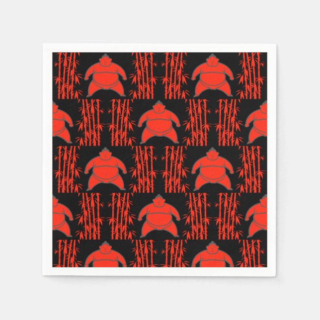 Sumo Wrestler Serviette (Vorderseite)