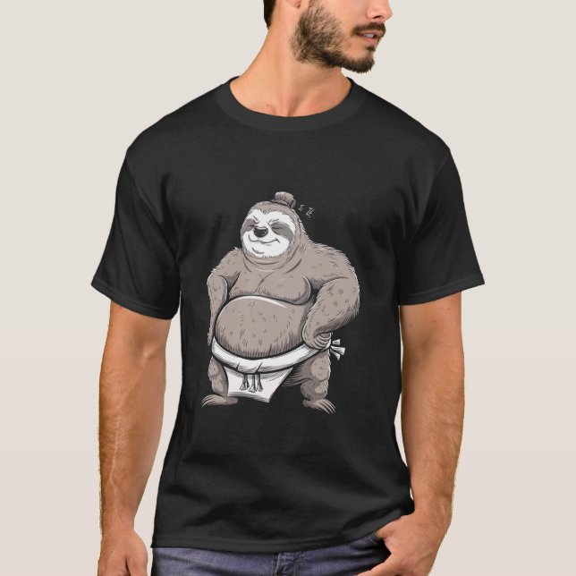 Sumo Wrestling Sloth Martial Arts Funny für Kinder T-Shirt (Vorderseite)