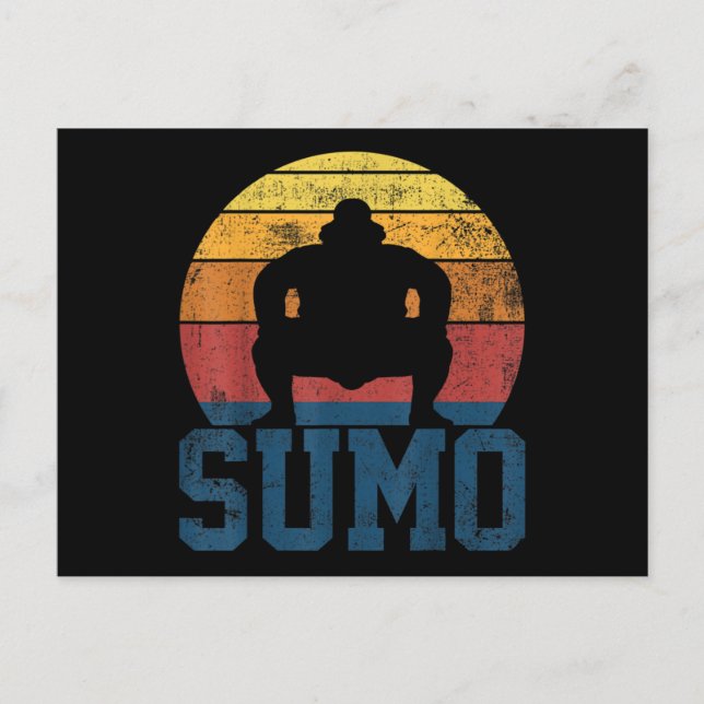 Sumo Wrestling Sumo Wrestler Vintage Postkarte (Vorderseite)