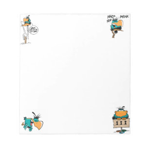 Sumpf Bludgerigar Vogel-Cartoon-Notizblock Notizblock