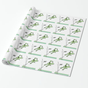 Sumpf-Bouncy Frosch-Cartoon-Verpackungs-Papier Geschenkpapier