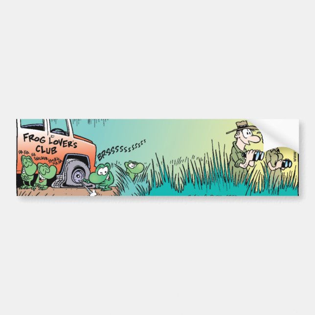 Sumpf-Frosch-Streich Autoaufkleber (Vorne)