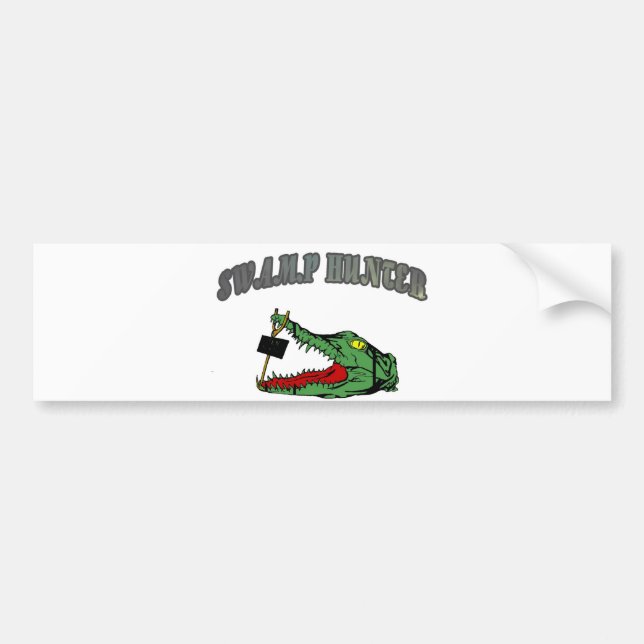 Sumpf-Jäger-Alligatorkopf Autoaufkleber (Vorne)