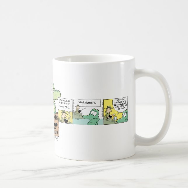 Sumpf-Krokodil-Cartoon Kaffeetasse (Rechts)