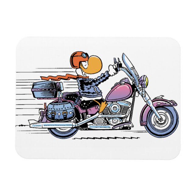 Sumpf Motorrad Cartoon Magnet (Horizontal)