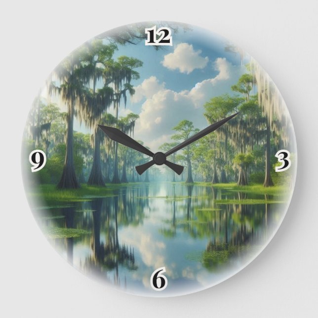 Sumpf Works Große Wanduhr (Vorderseite)