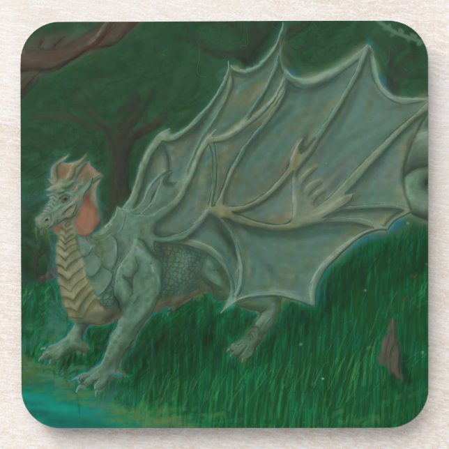 Sumpfdrache Getränkeuntersetzer (Vorderseite)