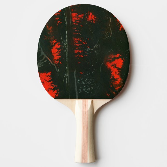 "Sumpffeuer #1" Abstrakt Ping Pong Paddle Tischtennis Schläger (Vorderseite)