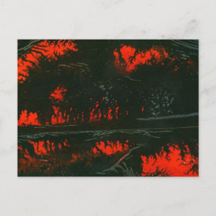 "Sumpffeuer #1" Abstrakte Design-Postkarte Postkarte