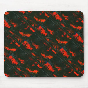 "Sumpffeuer #1" Abstraktes Design-Mousepad Mousepad