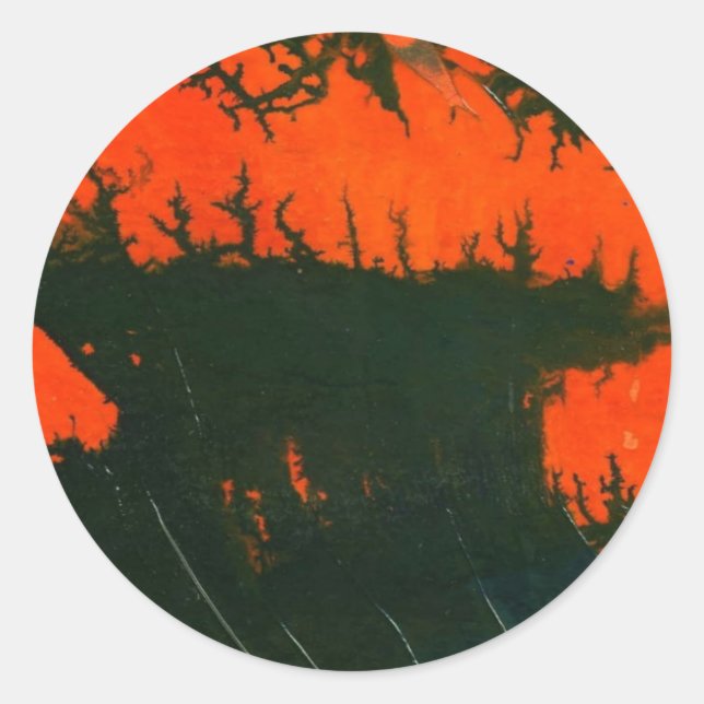 "Sumpffeuer #2" Abstract Design Sticker (Vorderseite)