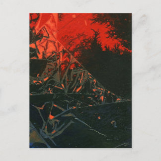 "Sumpffeuer #3" Abstrakte Design-Postkarte Postkarte