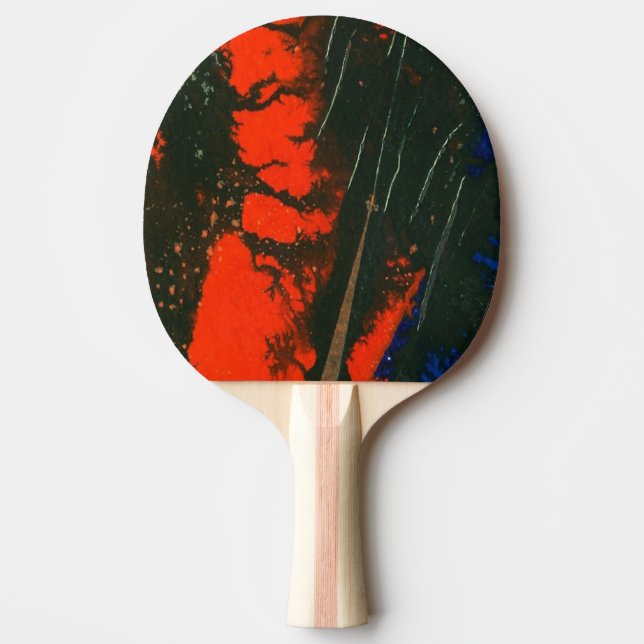 "Sumpffeuer #4" Abstrakt Ping Pong Paddle Tischtennis Schläger (Vorderseite)