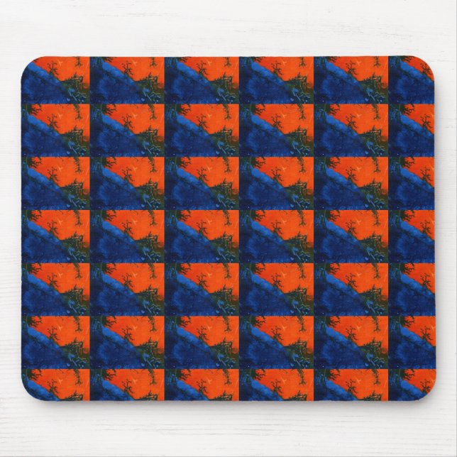 "Sumpffeuer #4" geteerte abstrakte Design-Mousepad Mousepad (Vorne)