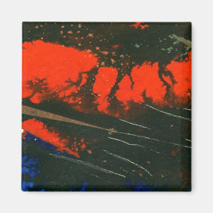 "Sumpffeuer #5" Abstrakt Art Magnet