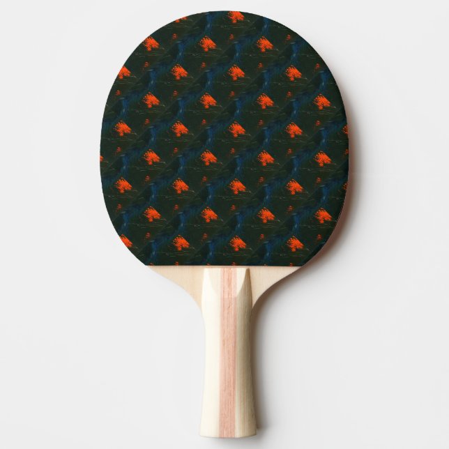 "Sumpffeuer #7" Abstrakt Ping Pong Paddle Tischtennis Schläger (Vorderseite)