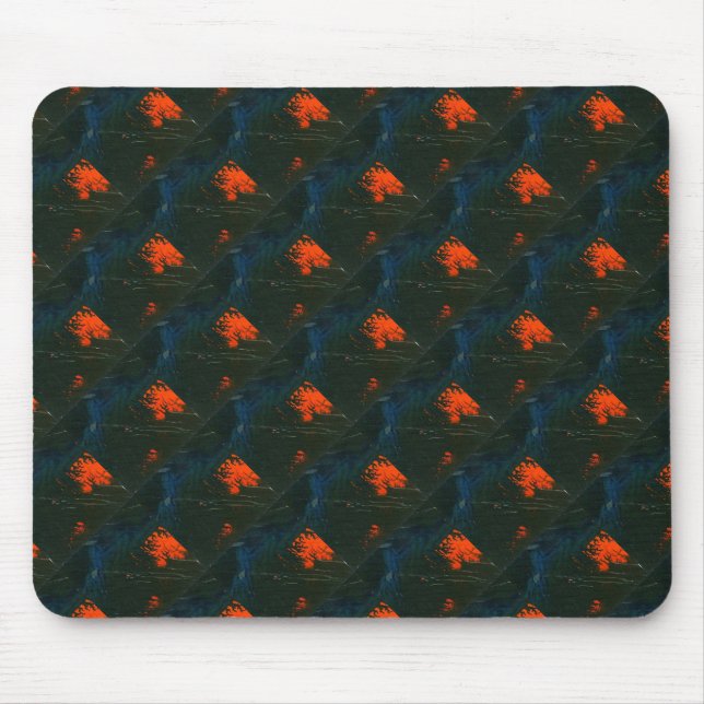 "Sumpffeuer #7" Abstraktes Design-Mousepad Mousepad (Vorne)