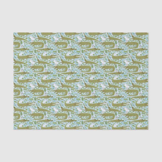 Sumpfgebietalligatorseidenpapier Seidenpapier (Vorderseite)