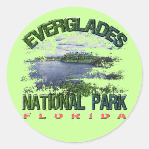 Sumpfgebiete Nationalpark, Florida Runder Aufkleber