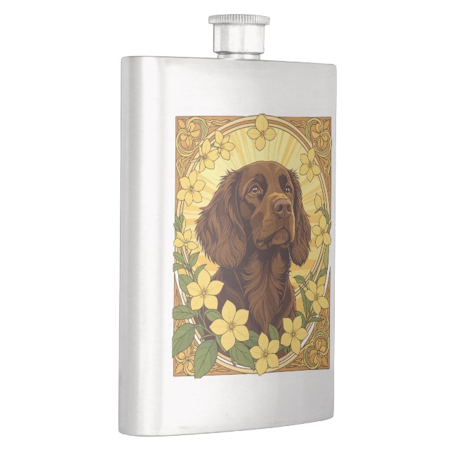 Sumpfpoodle und Gelbjasminen-Blume Flachmann (Rechts)