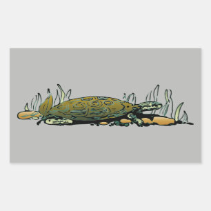 Sumpfschildkrötenkleber Rechteckiger Aufkleber