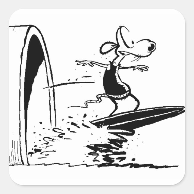 Sumpfschlamm Surfsticker Quadratischer Aufkleber (Vorderseite)