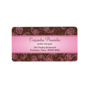 Sumptuous Paisley Address Labels Adressaufkleber