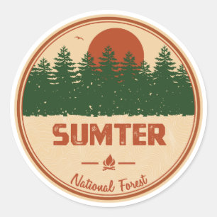 Sumter Nationalwald Runder Aufkleber